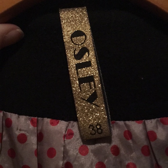 Black SKULL Jacket Blazer elbow patch OSLEY 38 - Picture 6 of 8